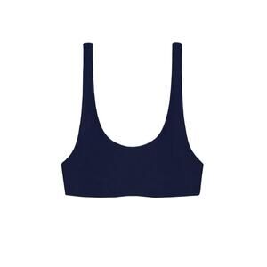 NEW JADE SWIM women's round edges bikini top in navy